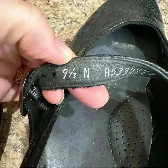 SAS Maria Ladies Black Shiny Snake Tripad Comfort Foot Bed Size 9.5 Narrow - Picture 9 of 9